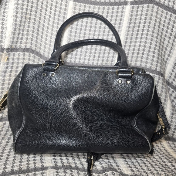 Kate Spade black pebbled leather Hadlen Grant Park satche Zip top closure - Picture 3 of 7